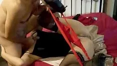 play 1220 (04) - francés amateur, polvo estilo perrito, lencería, sexo con ropa, mamada, beso negro -ropa de satén blanco y negro